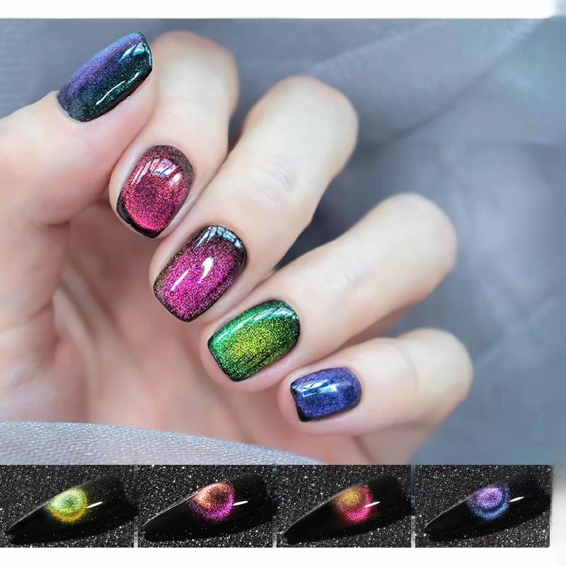 3D Cat Eye Magnetic Pigment 3d Effect Pigment Diy Nail Art Mirror Art( Combo of 3)