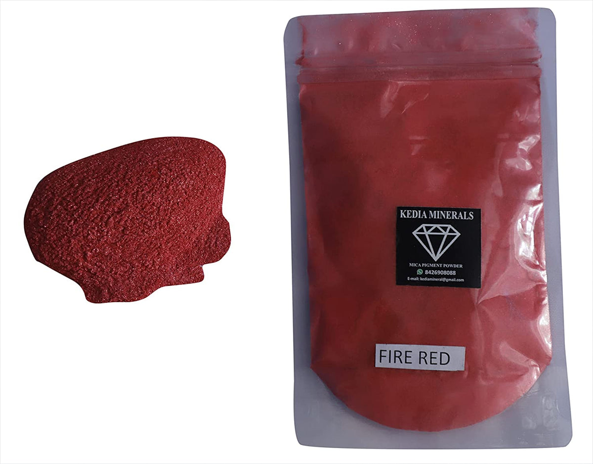 Kedia Fire Red, Light Green Mica Pearl Powder Pigment