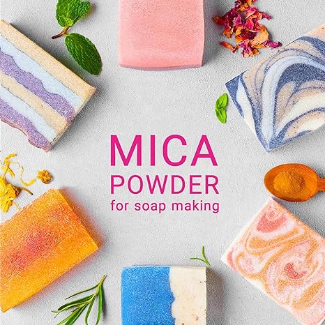 Kedia minerals- Mica Powder Pigments Soap Dye for Soap Coloring - Soap Making Colorants,Skin Safe for DIY Soaps, Bath Bombs, Candle Making, Pack of 12 Color