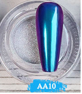 AA10 Chameleon Chrome Nail Powder – Teal to Purple Mirror Effect [AA10]