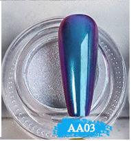 AA03 Chameleon Mirror Chrome Nail Powder – Blue-Teal & Purple Shift [AA03]