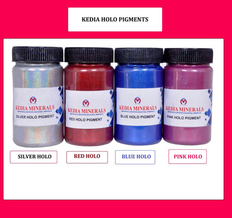 Holographic  pigments combo of four ,5 Gram each x 4 -20 grams