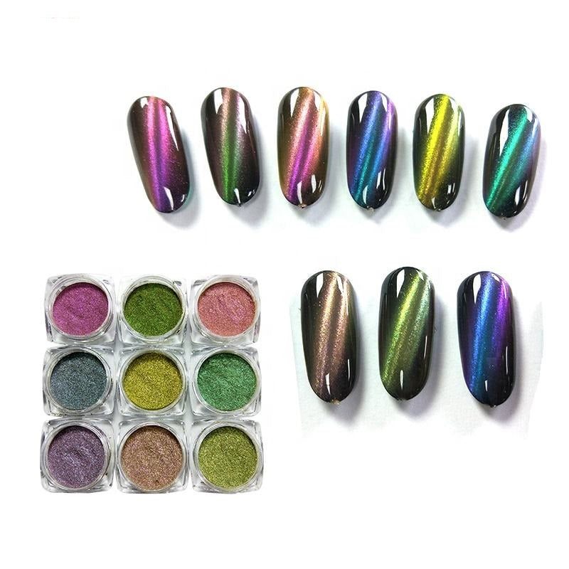 3D Cat Eye Magnetic Pigment 3d Effect Pigment Diy Nail Art Mirror Art (9 Color)
