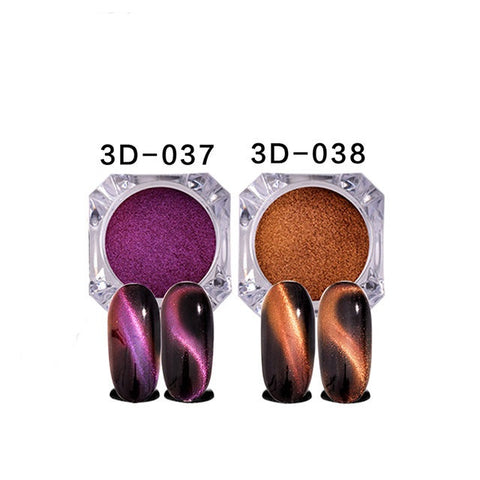 Chameleon Cat-eye Pigment 3D Magnetic Nail Powder (Combo of 2)