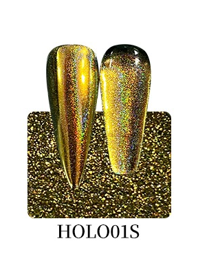 Ultra-Shine Gold Holographic Nail Pigment (HOLO01S)