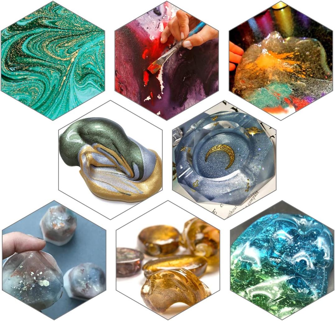 Mica Powder - 120g Natural Epoxy Resin Dye Set - Pearlescent Color Pig ...