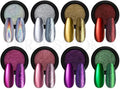 Chrome Nail Powder Metallic Mirror Glitter Pigment For Gel Nail Art 8 Colors 8x5=40 gm